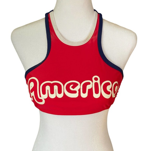 California Waves Other - California Waves America Red/White/Blue Swim Top Size XS/8-10With Adjustable